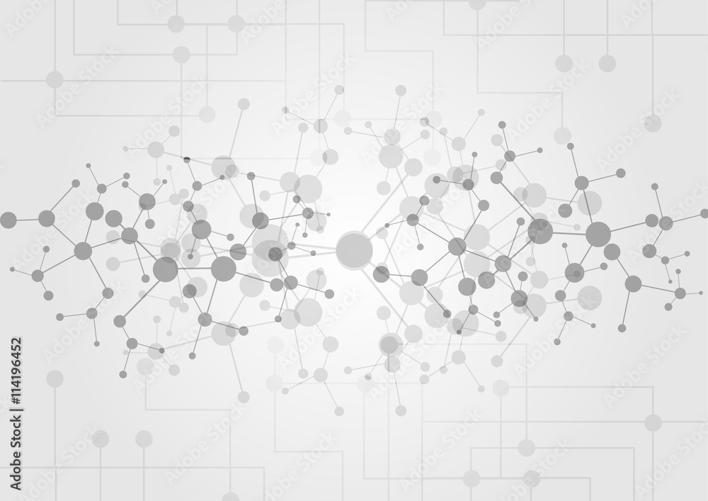 Aufkleber abstract mesh connection with circuit technology background