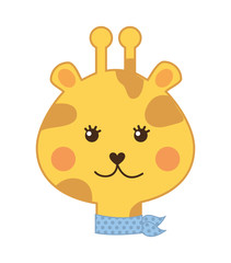 cute giraffe isolated icon design