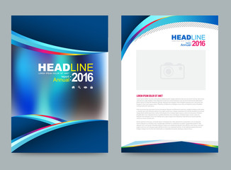 Template design annual report brochure flyer design template vector, Leaflet cover presentation abstract flat background, layout in A4 size