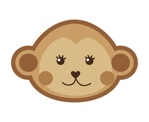 cute monkey isolated icon design