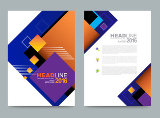 Template design annual report brochure flyer design template vector, Leaflet cover presentation abstract flat background, layout in A4 size