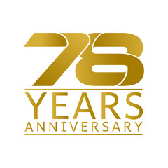 Simple Gold Anniversary Logo Vector Year 99