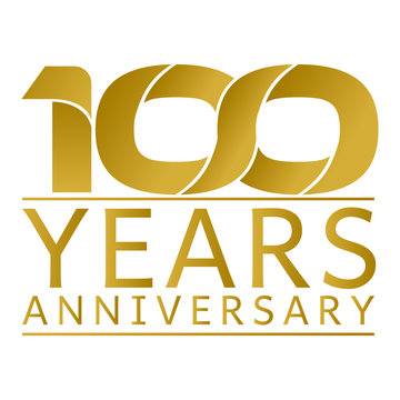 Simple Gold Anniversary Logo Vector Year 99