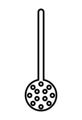 Fried spoon isolated icon design