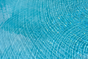 repeatable water light reflections photo pattern on the ground of a pool, with scattered little sunbeams