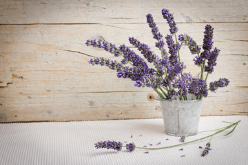 Moment of relaxation with fresh lavender flowers