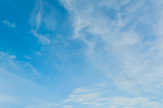 image of clear blue sky and white clouds on day time .