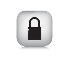 Lock vector icon in isolate white background.
