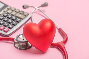 Stethoscope and red heart