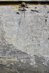 Sundial on the wall of Baroque chapel