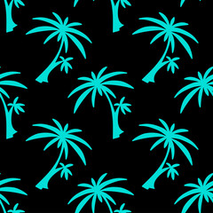 Fototapeta na wymiar Seamless pattern with palm trees