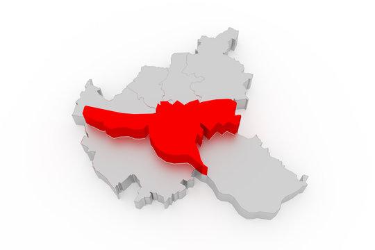 Mite, Hamburg Bezirke 3D