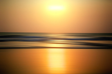 blurred background sunset on the sea