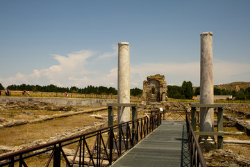 Roman ruins in carranque, Toledo, Spain