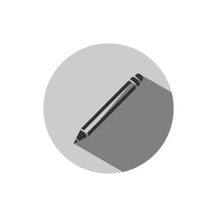 Icono de lápiz sobre fondo gris