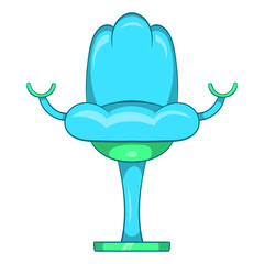 Gynecological chair icon, cartoon style