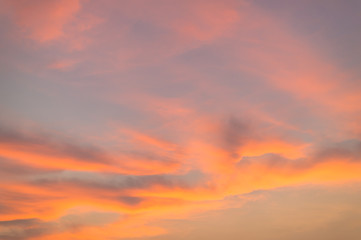 Beautiful sunset sky background