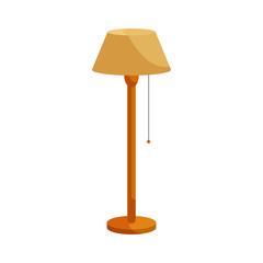 Floor lamp icon, cartoon style © ylivdesign