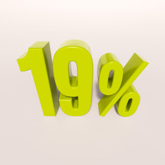 Percentage sign, 19 percent