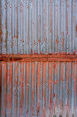 Old rust on zinc wall