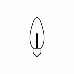 Lamp oval shape icon, outline style