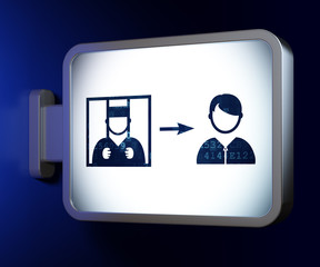 Law concept: Criminal Freed on billboard background