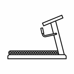 Treadmill icon, outline style