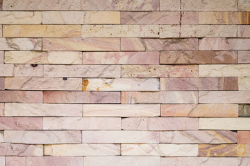 Close up on old style red brick wall