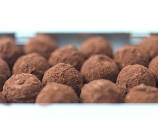 Homemade chocolate truffles