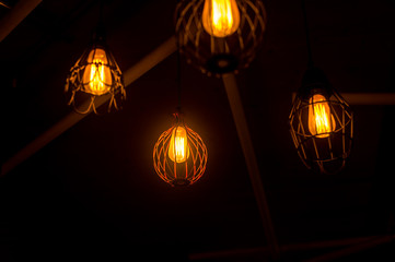 Retro edison light bulb decor