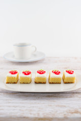 Cute Tiny Cake with Focus Selection