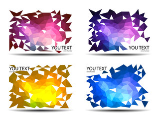 Vector abstract polygonal backgrounds collection