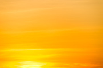 Golden sunset sky background.