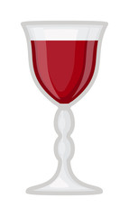 Red wine in a glass isolated on white background and glass of wine vector drink. Glass of red wine and glass of wine alcohol beverage celebration grape merlot. Gourmet restaurant party alcohol liquor.