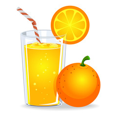 Vector Illustration of Orange Juice