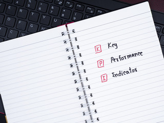 Key Performance Indicator on laptop keyboard 1