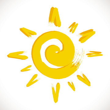soleil jaune symbole rayon fun