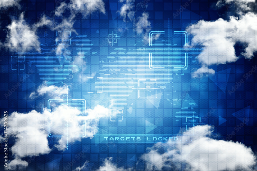 Poster 2d digital abstract business networking background