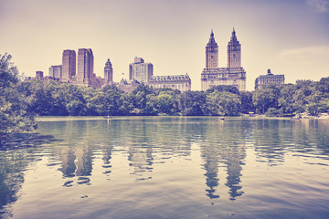 Fototapeta na wymiar Retro toned photo of Central Park, New York.