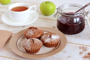muffins with cocoa