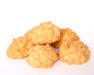 Coconut Cookies isolated on a white background