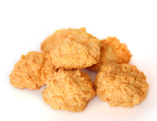 Coconut Cookies isolated on a white background