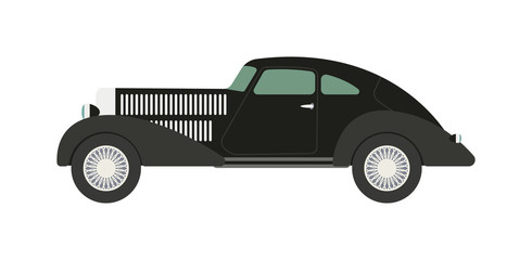 Retro car vector isolated