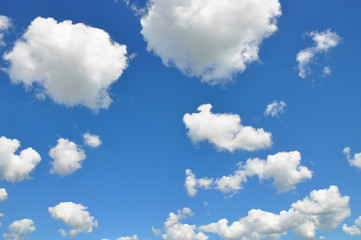 Sky Clouds with Blue Sky Background