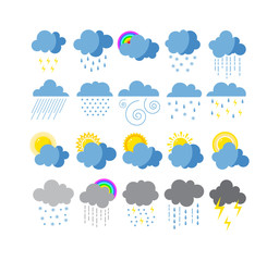 Weather icons vector set.