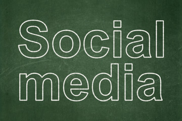 Obraz premium Social network concept: Social Media on chalkboard background