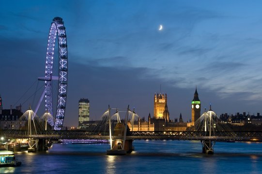 London Eye and Houses of Parliament
