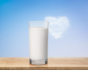 A glass of milk