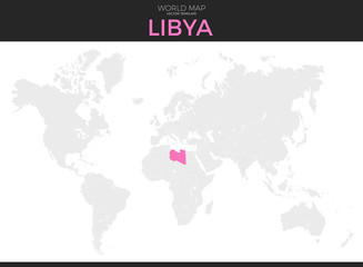 State of Libya Location Map