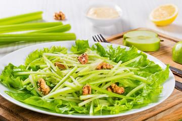 Waldorf Salad with walnuts, green apple and celery